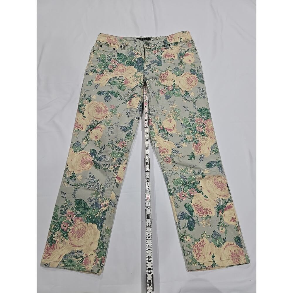 Lauren Jeans Co Floral Jeans Size 4 Ankle Cut